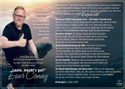 Danksagung Conny Göbel