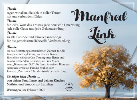 Danksagung Manfred Link