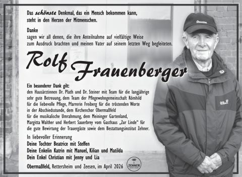 Danksagung Rolf Frauenberger