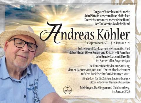 Traueranzeige Andreas Köhler