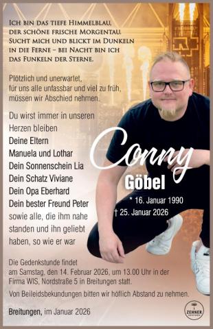 Traueranzeige Conny Göbel