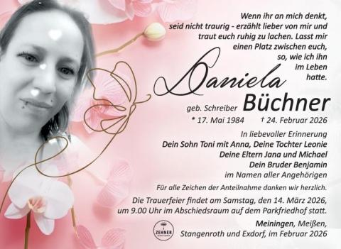 Traueranzeige Daniel Büchner