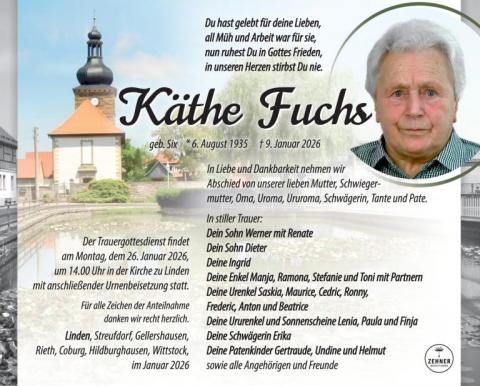 Traueranzeige Käthe Fuchs