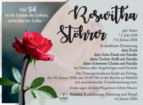 Traueranzeige Roswitha Störer