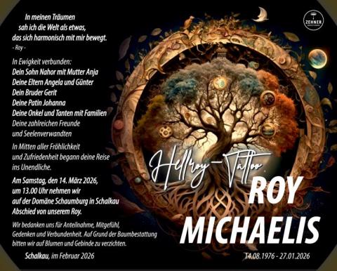 Traueranzeige Roy Michaelis