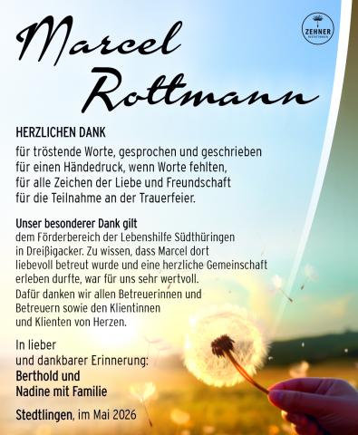 Danksagung Marcel Rottmann