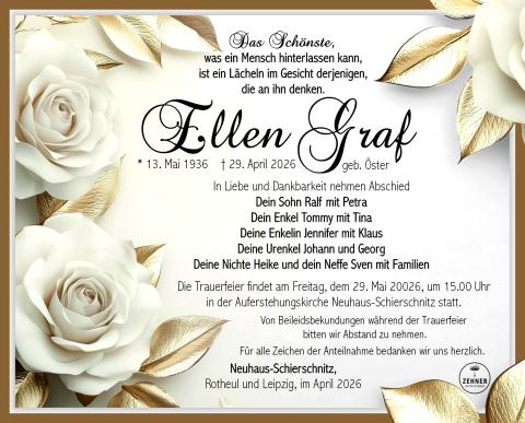 Traueranzeige Ellen Graf