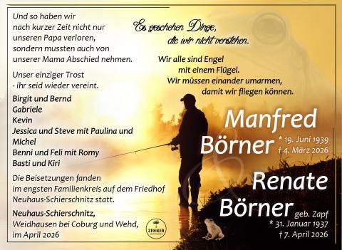 Traueranzeige Manfred Börner