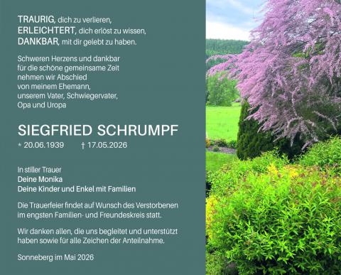 Traueranzeige_Siegfried Schrumpf