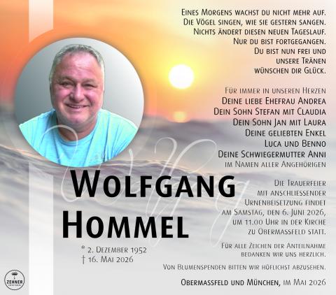 Traueranzeige_Wolfgang Hommel