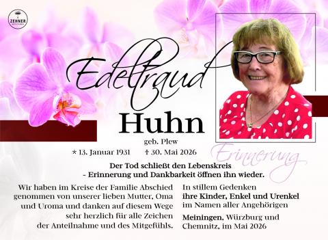 Traueranzeige_Edeltraud Huhn