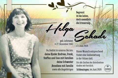 Traueranzeige_Helga Schade