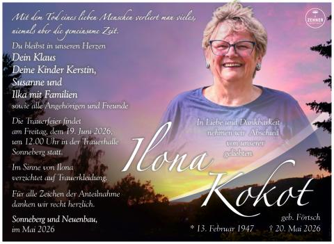 Traueranzeige_Ilona Kokot