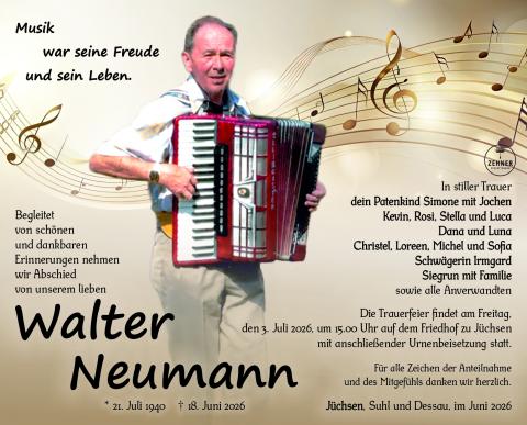 Traueranzeige Walter Neumann