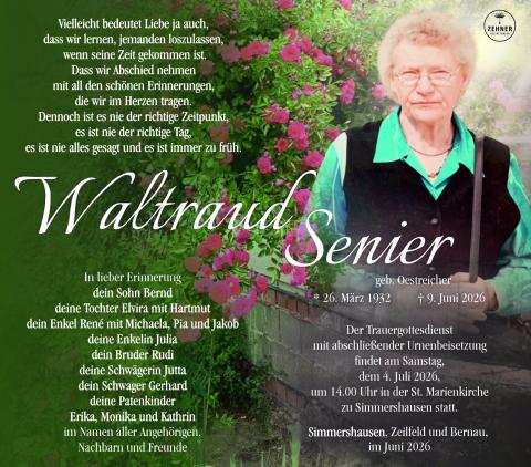 Traueranzeige_Waltraud Senier