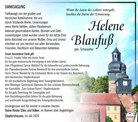Danksagung Helene Blaufuß