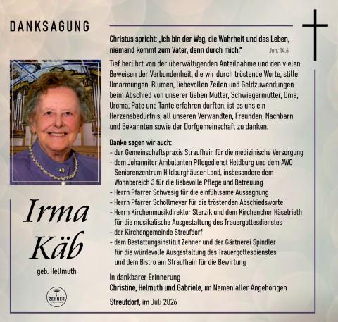 Danksagung Irma Käb