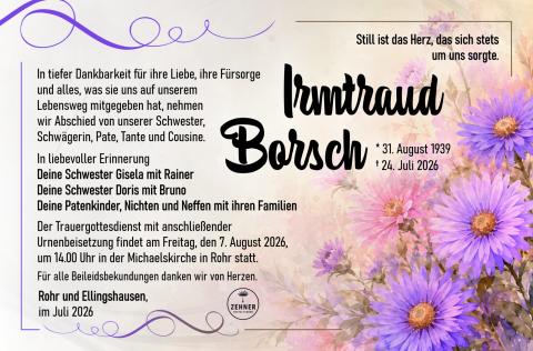 Traueranzeige_Irmtraud Borsch