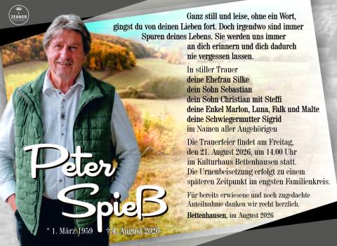 Traueranzeige_Peter Spieß