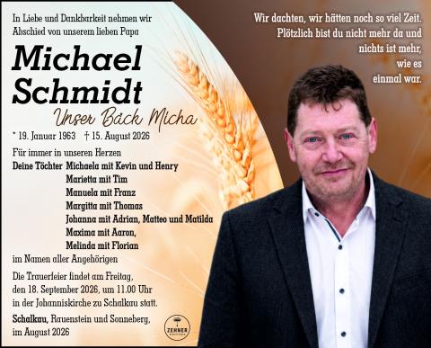 Traueranzeige Michael Schmidt