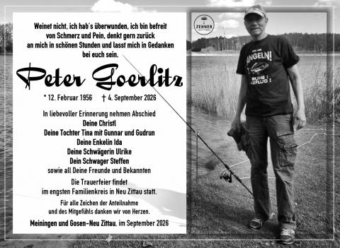 Traueranzeige Peter Goerlitz