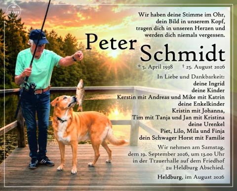 Traueranzeige Peter Schmidt