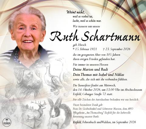 Traueranzeige_Ruth Schartmann