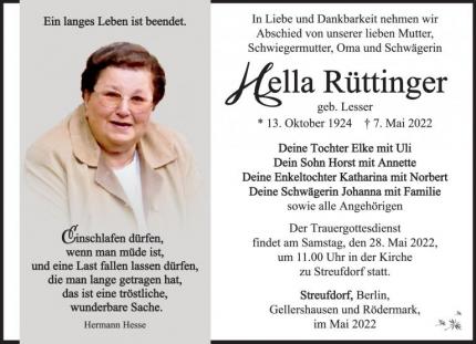 Traueranzeige