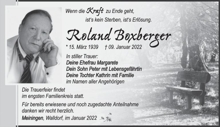 Roland Boxberger Trauerportal Zehner