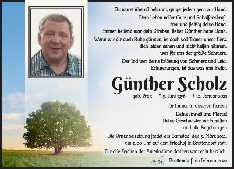 Günther Scholz Trauerportal Zehner